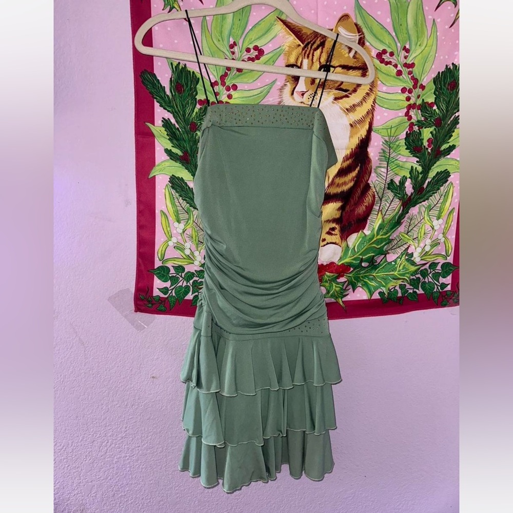 BCX Strapless Green Dress